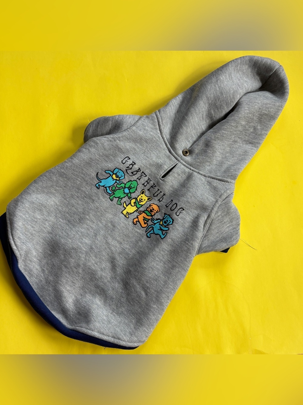 Life Is Good Gray Hoodie with Navy Trim